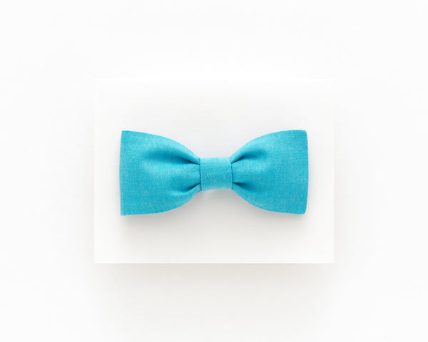Aqua blue bow tie