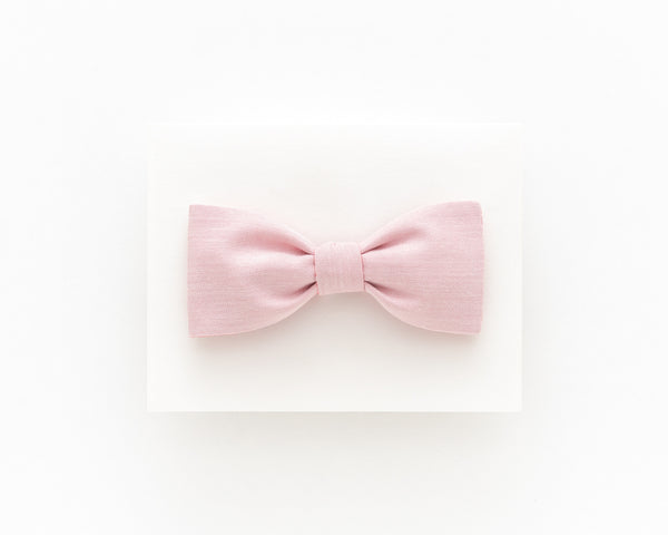 Coral pink floral bow tie