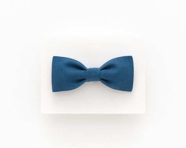 Petrol blue floral bow tie