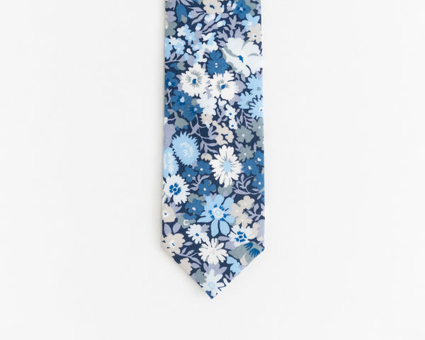 Royal blue floral tie
