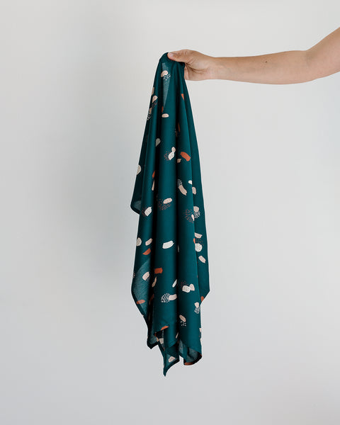 Summer scarf / Norah emerald