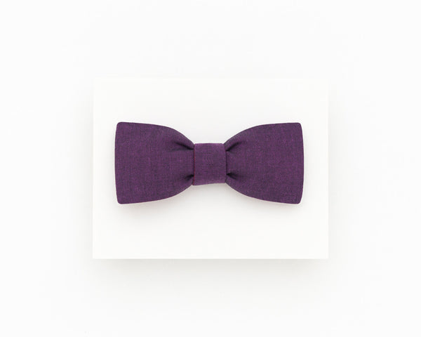 Dark purple bow tie, purple wedding bow tie - Isola bow tie