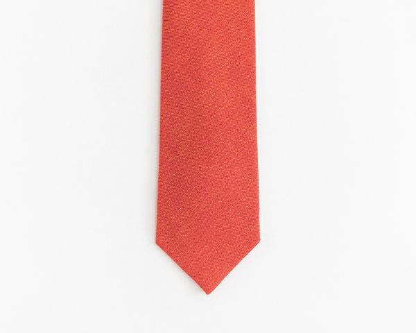 Dark orange tie