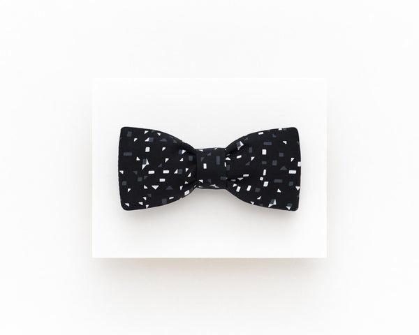 Black self tie bow tie, casual wedding bow tie - Isola bow tie