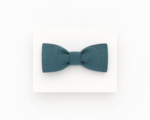 Dark teal men's bow tie, teal wedding groom's bow tie - Isola bow tie